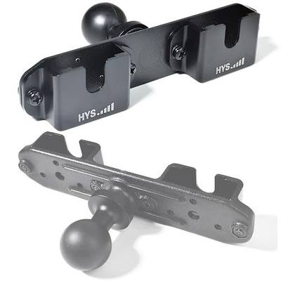 HYS HT CB Radio Mic Round Knob Holder, Walkie Talkie Holder W/1inchs Ball | For Handheld CB/VHF/UHF/GMRS/HF Midland Cobra Uniden Scanners PRO505XL SDS100 BCD436HP Icom 5100 W/ Round Knob&Belt Clip
