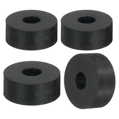 uxcell 4Pcs Thick Rubber Spacer, 1-3/4 Inch OD x 1/2 Inch ID x 13/16 Inch Thickness Round Rubber Bushings Anti Vibration Flat Spacer Washers for Home Industrial Machinery