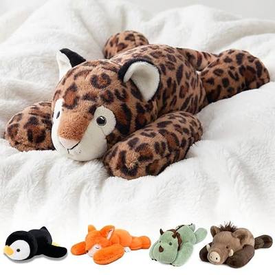 Niuniu Daddy 20" | 3.3lb Leopard Weighted Stuffed Animals for Kids & Adults, Weighted Plushies Pillow for Sleeping, Cute Lying Toy Large Huggable Gift for Everyday Comfort