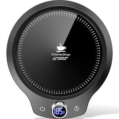Fast Heating Mug warmer - 4 Temp Settings & 1-12H Timer, Coffee Cup Warmer Plate for Desk Auto Shut Off, LED Display Smart Candle Wax Warmer - Ideal Electric Beverage Warmer Gift for Coffee, Tea, Milk