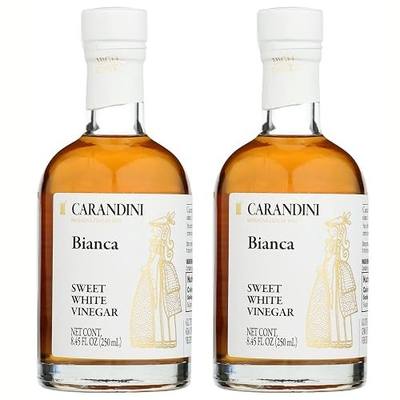 Carandini Bianca Sweet White Vinegar, Gluten-Free, White Condiment, 8.45fl oz - Pack of 2