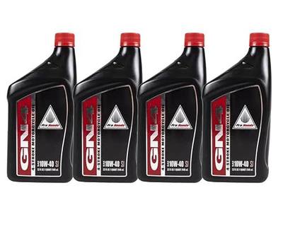 Set of 4 - Genuine Honda GN4 4-Stroke Motorcycle Oil - 10W-40 SJ - Fits Honda & Other Motorcycles