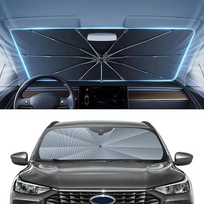 Autorder Windshield Sun Shade Umbrella for 2015-2025 Ford Edge Accessories,Upgraded Ice Crystal Material,Easy Setup Umbrella Sunshade for Car Windshield,100% Sun Blocking