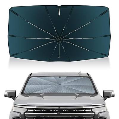 Autorder Windshield Sun Shade Umbrella for 2019-2026 Chevrolet Chevy Silverado/GMC Sierra 1500 2500 3500 Accessories, Upgraded Ice Crystal Material, Umbrella Sunshade for Car Windshield Sun Blocking