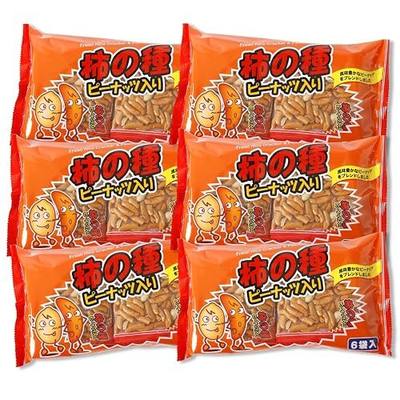 MINOYA Japanese Rice Crackers with Peanuts, 35g, Pack of 36, Kakinotane Snack