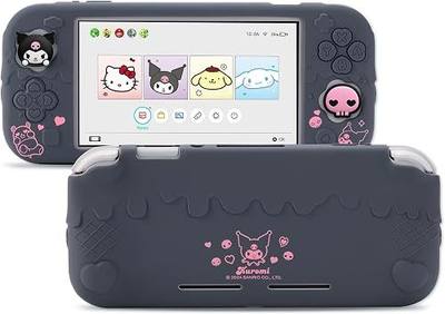 Kuitmor Switch Lite Protective Case,Soft Silicone Protective Shell,Anti-Scratch Protective Cover Case for Switch Lite with 2 Thumb Grip Caps(Purple Kuromi)