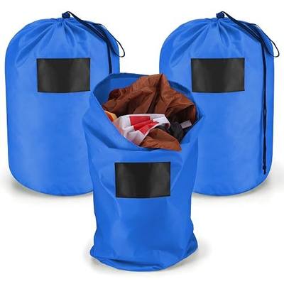 3 Pcs 21 x 12 Inch Christmas Inflatable Decorations Storage Bag with Drawstring Waterproof Christmas Storage Containers for Holiday Xmas Ornaments Accessories Gift Organizer (Blue)
