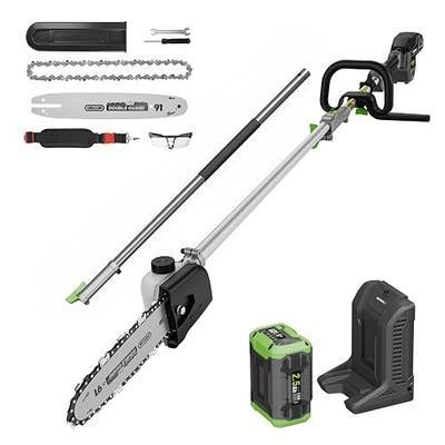 15-FT Cordless Pole Saw 60V Electric Power PoleSaw for Tree Trimming With Pole 10" Cutting Power Max Reach 2.5AH Battery