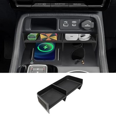 Center Console Organizer Compatible with 2023 2024 2025 2026 Honda Pilot/ 2026 Honda Passport Secondary Storage Box ABS Material Insert Divider Interior Accessories