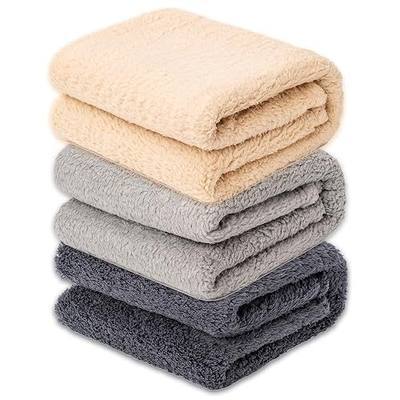 3 Blankets, Dog Cat Pet Blanket, Soft Warm Fleece, for Puppy, Small Dogs or Kitten, Cats, Plush Fuzzy Blanket for Bed, Sofa, Travel (32" x 24", 3/Pack, Beige+Light Gray+Dark Gray)