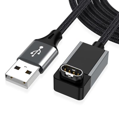 AGVEE 2 Pack 3.3ft Charger for Garmin Watch, L-Shape Nil Gap Charging Cable