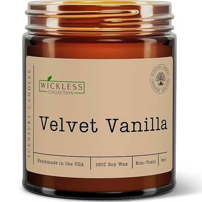 Wickless Vanilla Candles for Candle Warmer Lamp, Many Scents to Choose, 100% Non-Toxic Soy Wax, Scented Candle Melts for Warming Plate, Handmade in The USA (Velvet Vanilla)