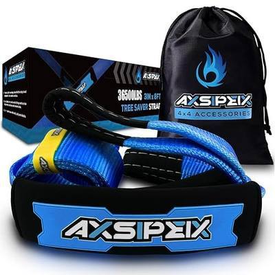 Tree Saver Strap 3in x 8ft (36,500 lbs), Includes: Heavy Duty Reinforced Draw String + Havy Duty Storage Bag, Truck, SUV, ATV Off Road Tree Saver Strap Kit