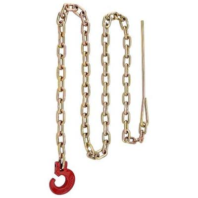 Winch Choker Chain 5/16" x 7ft with Choker Hook w/Steel Probe Stake 14" | for Removal of Logs, Load Limit 2 Ton