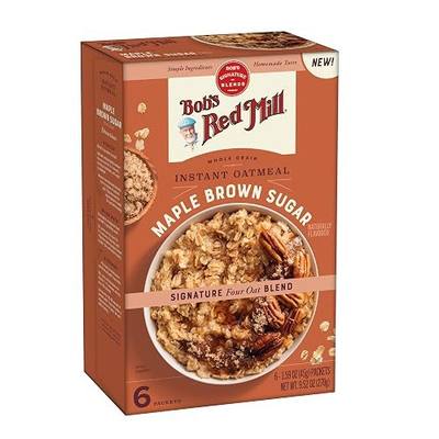 Bob's Red Mill Instant Oatmeal Packets, Classic, 6 Packets Total (1 Box/6 Packets per Box), Non-GMO, Gluten Free, Whole Grain