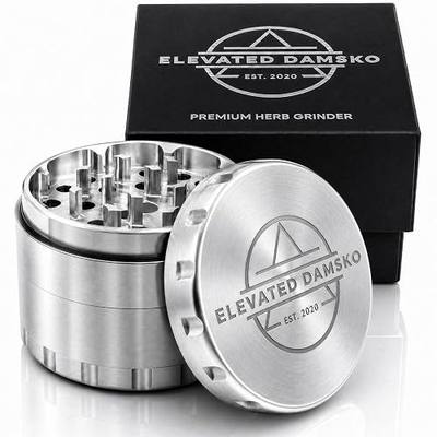 2.5" Solid Stainless Steel Spice & Herb Grinder for Kitchen | Strong Magnetic Lid, Precision-Cut Teeth, Brushed Finish, Gift-Ready