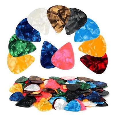 PEASUG 120 Pcs Colorful Guitar Picks, 3 Different Thickness Celluloid Guitar Pick, Abstract Art Pics Plectrum for Acoustic Electric Guitar, Ukulele, Bass(0.46mm, 0.71mm, 0.96mm, Color Random)