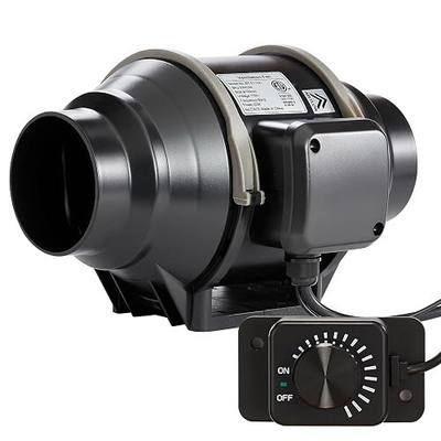 GCJ 4 inch Inline Duct Fan, Exhaust Inline Fan Ventilation with Quiet EC-Motor and Infinity Variable Speed Controller,Vent for Greenhouse,Grow Tent,Hydroponics,3D Printer