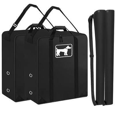 SIRUITON 2Pack 600D Dog Playpen Storage Bag Fits 32" H 8 Panels & 9 Stakes | Dog Fence Travel Bag for Foldable Exercise Pet Playpens Designed for Camping and RV Trips with Reinforced Double Handles