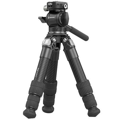 SmallRig Portable Carbon Fiber Tabletop Tripod Kit, 17'' Compact Mini Desktop Tripod with Video Head High Load-Bearing, Built-in QR Plate for Arca, Max Load 3kg / 6.6lb for Cameras, DSLR