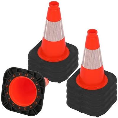 OrangeStar 8 Pack 12" Orange Traffic Safety Cones | PVC Parking Construction Cones w/Reflective Collar, Heavy Duty Base for Driving Practice, Parking Lots and Roadwork