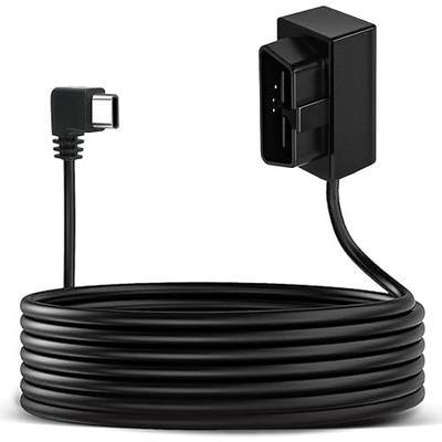 Dash Cam Hardwire Kit,OBD Power Cable for Dash Camera ,USB Type C Adapter Hardwire Charger Cable for Dashcam with Low Voltage Protection(11.6V Auto-cutoff ) 24h Parking Mode for Dashcam,GPS ,Radar