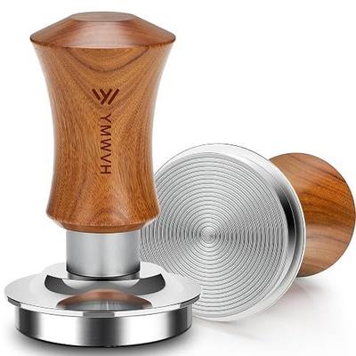 Espresso Tamper 51mm, YMWVH Premium Barista Coffee Tamper, 2 Spring Loaded Tampers with Stainless Steel Ripple Base, Constant 30lb Self Leveling Tampers without Tilting