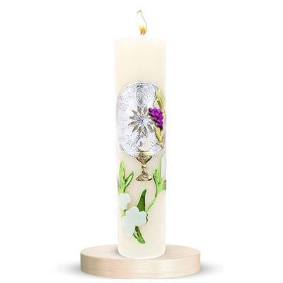Authenthic First Communion Candle Made by Mexican Artisans at La Villa de Guadalupe | Vela de Primera comunion para niño o niña | Vela para Primera comunion para niña | First Communion Candle Set