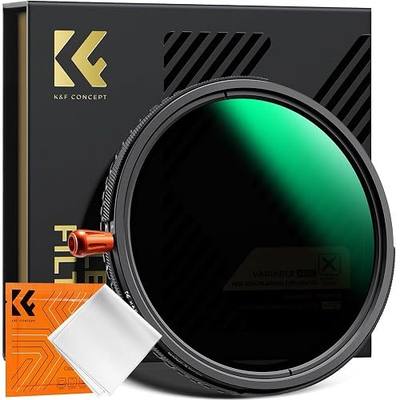 K&F CONCEPT 82mm Black Diffusion 1/4 & Variable ND2-32 & Polarizing-in 1 | 1-5 Stops Variable ND & Mist Effect & CPL 3-in-1 Camera Lens Filter with 28 Multi-Coatings (Nano-X Series) FA706