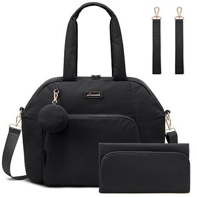 LOVEVOOK Diaper Bag Tote Puffer Baby Diaper Bag, Large Capacity Travel Diaper Tote with Changing Pad, Hospital Gym Bag