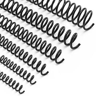 150 Pack Plastic Spiral Binding Coils,1/4", 5/16", 3/8", 1/2", 5/8", 3/4", 4:1 Pitch Multi-Size Pack of 150