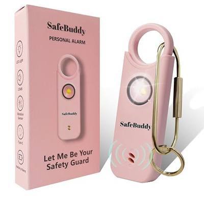 Personal Alarm for Women, Men, Kids, Elderly, Self Defense - Designed by Women 140DB Extra Speakers Alarm with Strobe Light, Rechargeable, Safety Alarms and Premium Keychain (Pale Pink)