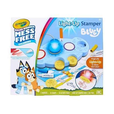 Crayola Magic Light Up Bluey Stamper Art Set, Toddler Mess Free Coloring & Stamping Kit, Bluey Toys, Gifts for Ages 3, 4, 5