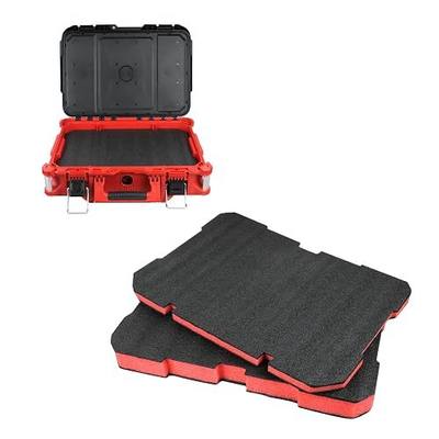 Foam Inserts Fits Milwau-kee Packout 48-22-8424 | Drawer foam tool box inserts 2 pcs Black/Red