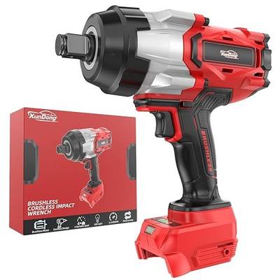 Cordless Impact Wrench 3/4" Compatible with Milwaukee 18V Battery, 1850Ft-lbs(2500N.m) High Torque Impact Gun Heavy Duty, Brushless Electric Power Impact Driver with 4 Speed Modes & LED Work Light