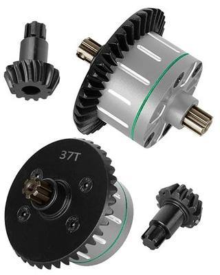 RC 37T 13T Full Metal Differ Set Upgrade Parts for 1/10 Senton Kraton Outcast Vorteks Bigrock Granite 3s,1/8 Infraction Typhon Vendetta 3S RC Car.Diff Gear Hops Up,Titanium(2PCS)