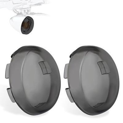 Turn Signal Lens Kit,Front/Rear Bullet Turn Signal Light Replacement Lenses Covers for Harley Sportster 883 1200/Touring Road King Electra Glide Street Glide/Softail/Dyna/V-Rod,Smoke,2 PCS