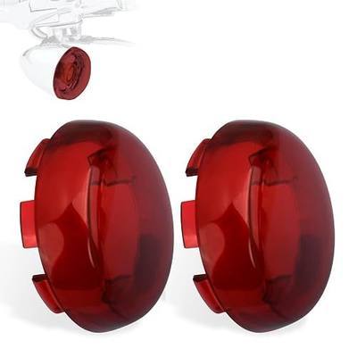 Turn Signal Lens Kit,Front/Rear Bullet Turn Signal Light Replacement Lenses Covers for Harley Sportster 883 1200/Touring Road King Electra Glide Street Glide/Softail/Dyna/V-Rod,Red,2 PCS