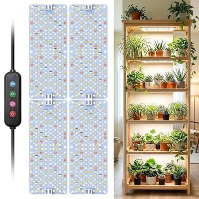 SDOVUERC Full Spectrum 768 LEDs Grow Lights, Plant Grow Lights for Indoor Plants with Daisy Chain Function, Sunlike Spectrum,4/8/12/16/20H Timer for Seed Starting(Pack4)