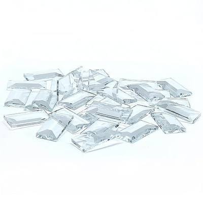 1.5 x 4 Inches Beveled Glass Squares (30 Pieces) for Stained Glass Art & Design (1.5 x 4 Inches)