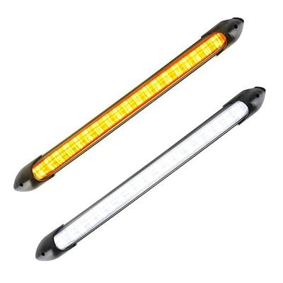wuyaoyao 2PCS Exterior Car LED Strip Light, 9.25" Flexible Daytime Running Light Strip, Waterproof Sequential Automotive Headlight DRL Turn Signal Lights Strip, Universal Car Accessories