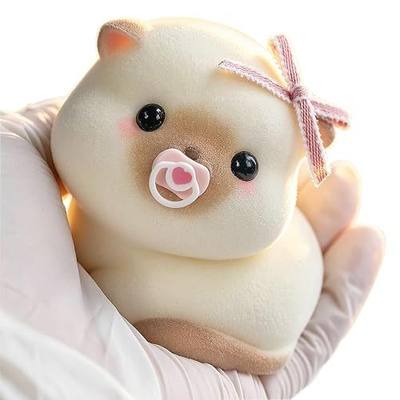 Handmade Taba Squishy Cat Baby Toy - Realistic Silicone Fidget Toy, Ultra-Soft Mochi Sensory Stress Relief, Cute Animal Anxiety Companion (Siamese)