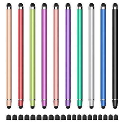 10 Pack Stylus Pen for Touchscreen, 2-in-1 Universal Pen for iPad iPhone | High Sensitivity,Soft Rubber Tips,No Charging,Alloy Body,Suitable for iPad iPhone Android Tablets Nintendo Switch,20 Tips