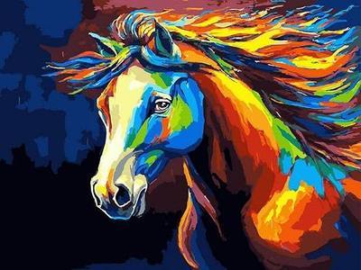 KOMI Horse Paint by Numbers Kit for Kids, Adults Paint by Number Kits on Canvas Kids Painting by Number Kit for Home Decor, Flying Horse Arts and Crafts 16x20inch
