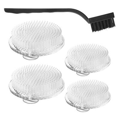 QWQKEFEUN Flower Frog,ikebana2 Exquisite Clear Plastic Three-Suction-Cup Flower Arrangement Holder+Cleaning Brush,Used forflower Frogs for Arrangements vase 70mm / 2.76 Inch (White) (2PCS)