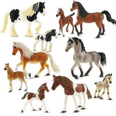 Zippytots 10PCS Horse Figurine Set Realistic Horse Figure Toys for Toddlers Educational Gift for Kids Perfect Party Favors Animal Figure Learning Toys