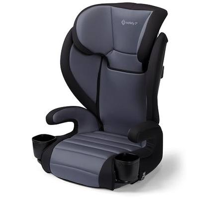 Safety 1st Grow and Go 2-in-1 Booster Car Seat with ComfortWings, Converts High-Back to Backless, 19" Wide, Slim Design, Lightweight, Foldable, Easy-Clean, Cup Holders, 40-100 lbs, Black Sand