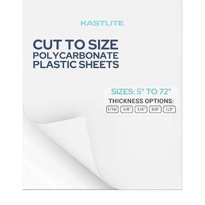 Custom Clear Polycarbonate Sheet - 1/8" Thick Cut to Size Hard Plastic Sheets - Moldable Thermoforming Transparent Panels for Glass Window Replacement & Crafts, 1PK | Clear Had Plastic Panel, Moldable & Thermoformable PC Sheet for Window Replacement, Crafts & Glazing, Comparable to Lexan