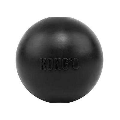 KONG Extreme Ball with Hole - Fetch Toy - Durable Dog Toy for Training, Interactive Playtime & More - Natural Extreme Rubber Ball - Black - for Large Dogs