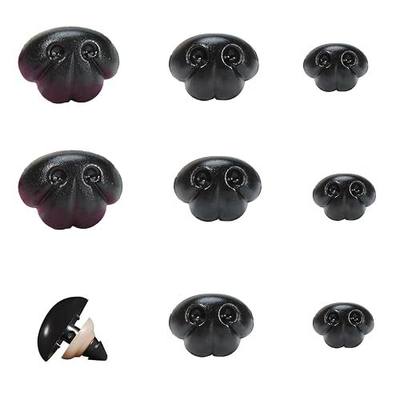Zhbrchz 130pcs Plastic Safety Noses 15mm 19mm 21mm with Washers | Black Craft Nose for Amigurumi Crochet Bears Dog Stuffed Animals Doll Making